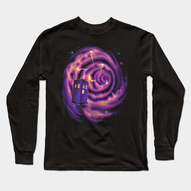 Through Space & Time Long Sleeve T-Shirt by qetza